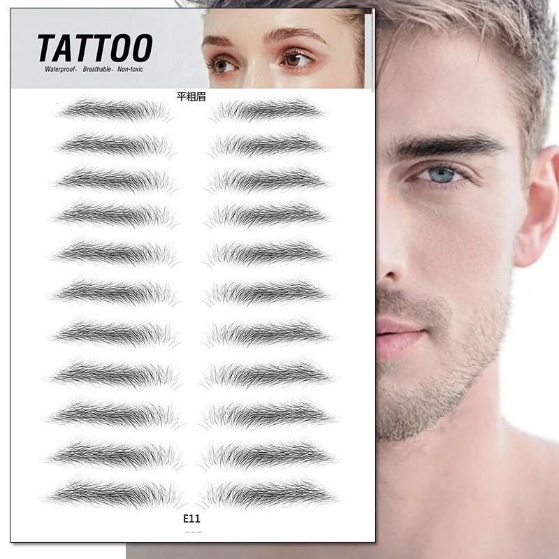 4D Waterproof Eyebrow Tattoo Stickers arched brow style