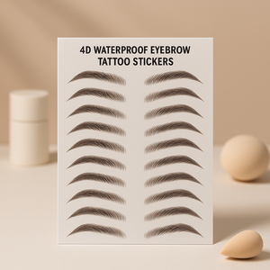 4D Waterproof Eyebrow Tattoo Stickers realistic hair-stroke brows by Ethos Bloom