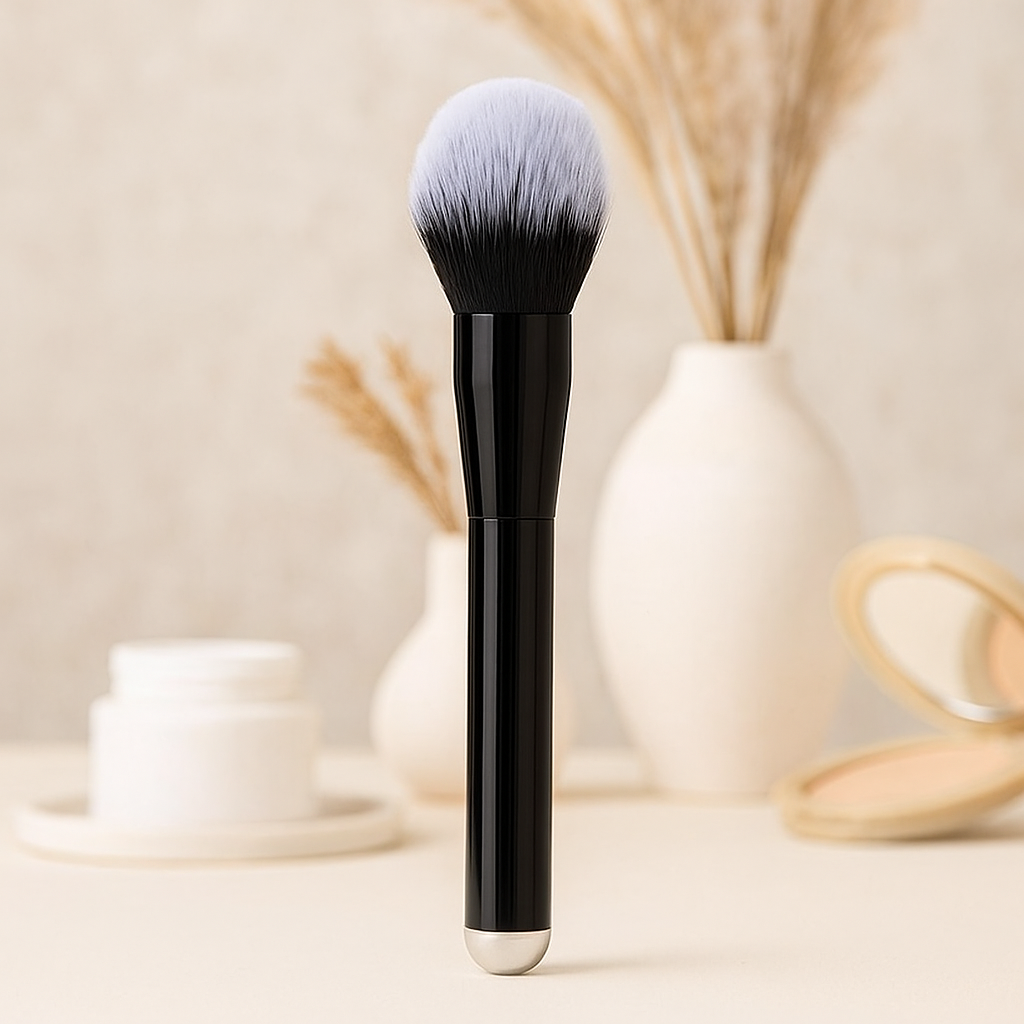 Large Makeup Powder Brush oversized fluffy for bronzer blush and setting powder by Ethos Bloom