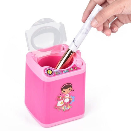 Mini Electric Makeup Brush Cleaner compact ergonomic design close-up