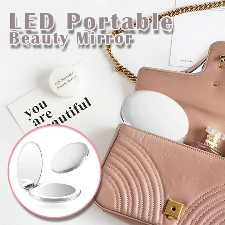 Rechargeable LED Handheld Makeup Mirror - alt 4 image by Ethos Bloom