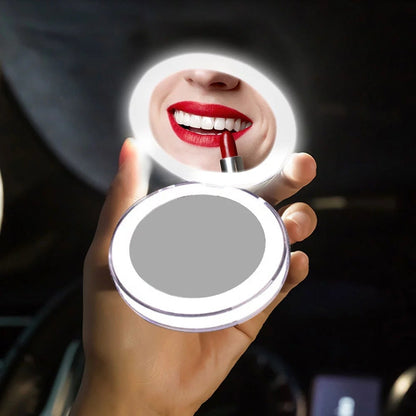 Rechargeable LED Handheld Makeup Mirror - lifestyle image by Ethos Bloom