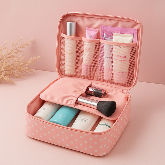 Travel Cosmetic Organizer Bag large capacity waterproof multiple compartments by Ethos Bloom