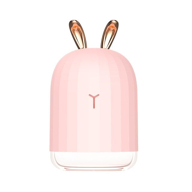 Ultrasonic Humidifier and Diffuser LED light mist in bedroom ambiance by Ethos Bloom
